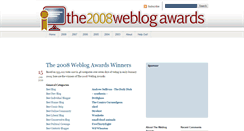 Desktop Screenshot of 2008.weblogawards.org